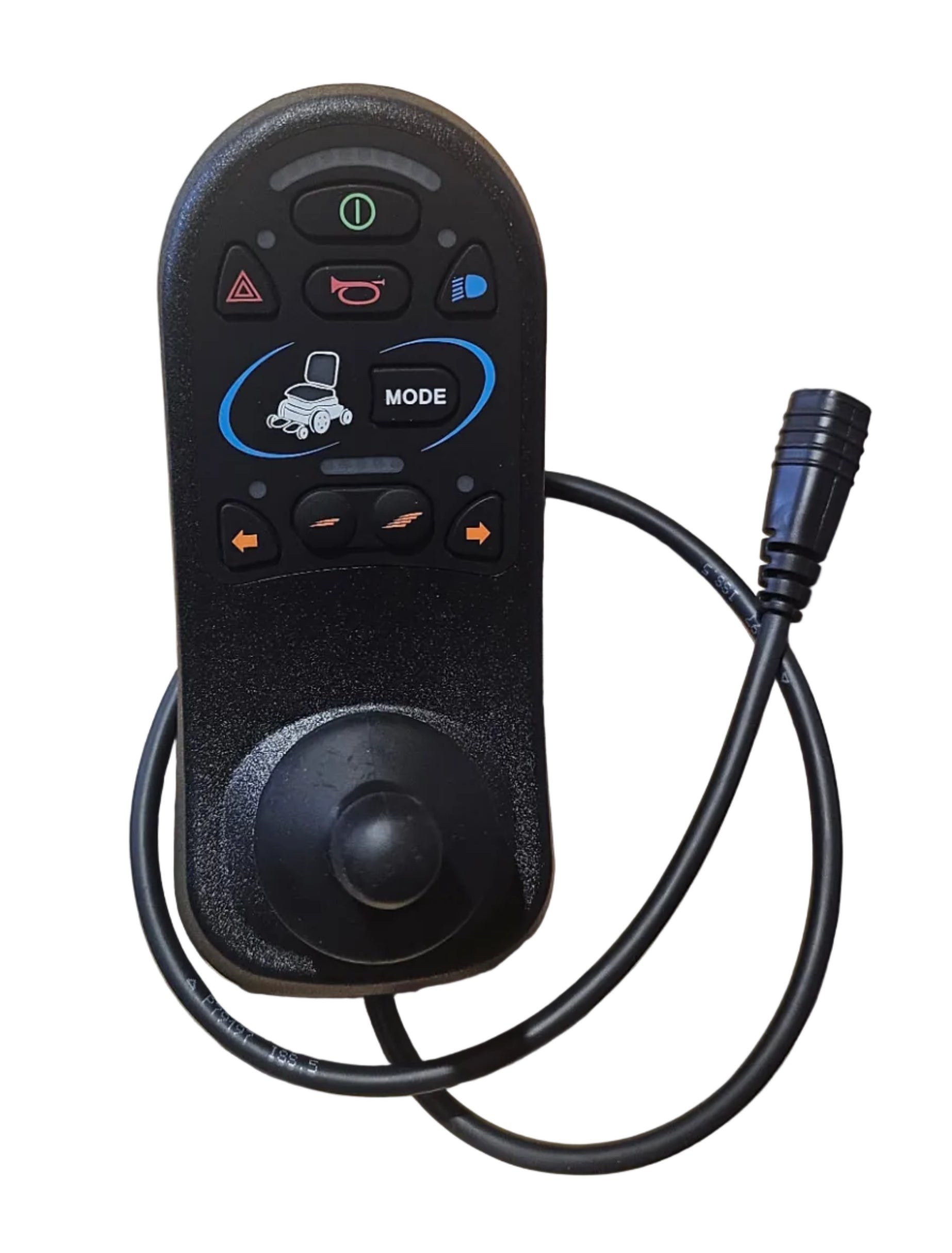 Black plastic powered wheelchair hand control 
